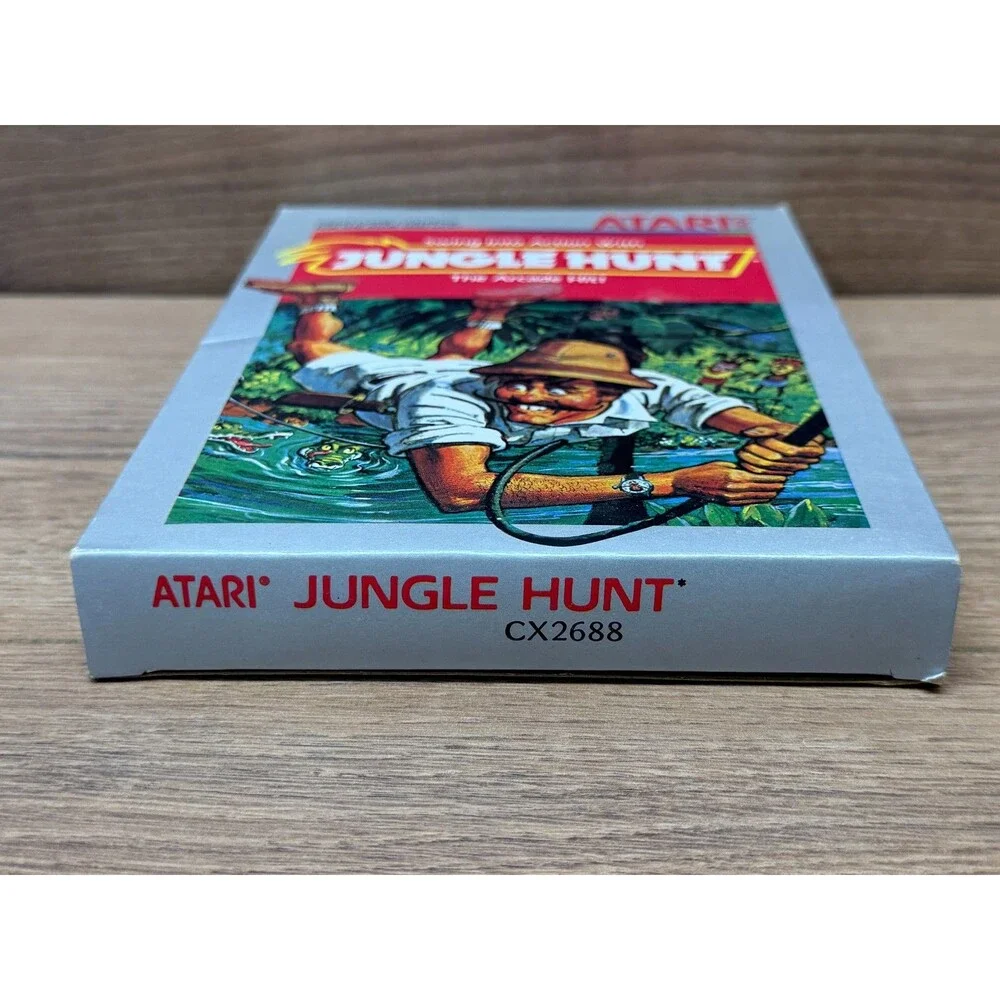 Jungle Hunt (Atari 2600, 1983) CIB Complete w/ Manual, Warranty Card & Box